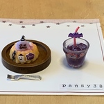 ハロウィンケーキとぶどうジュースのセット