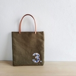 ちょっとそこまでミニbag♪ナンバーアップリケ　カーキ