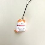  ちいさなにゃんこのストラップ 茶トラ白
