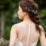 ♡×500【再販】リーフ パール 小枝アクセサリー ヘッドドレス  ブライダル ウェディング 結婚式 髪飾り ゴールド  ヘアアクセサリー