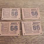 革タグ3×4［ルート66］4枚SET