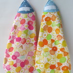 25×25　ループタオル　ネームタグつき　２枚セット ちょうちょ