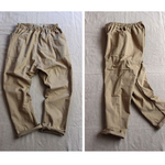 ベージュ▼ユーズドコットンのサルエルパンツ▼М～L