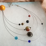 太陽系　九つの惑星ネックレス　シルバーワイヤー③
