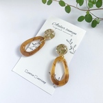 【再販】 ボタニカル&べっ甲 ピアス/イヤリング