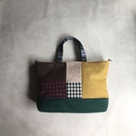 【Sale‼ 11/4まで】ウールの気まぐれパッチトート(- autumn tone -)