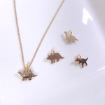 ギフト★恐竜 ピアス/イヤリング&ネックレス セット
