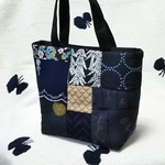 ［trainlove様］パッチワーク×choucho＊トートバッグ
