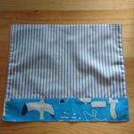 セール　25 × 30 サイズ の ランチョンマット【マリン / 水色】