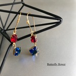 ◇ Vintage Swarovski ◇ ロートとブラウのヴンダー＊ピアス ◇