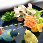 【リニューアル】*金木犀のラペルピン*