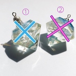 雲レジン☆虹のかかる綺麗な空の空玉ダイヤカット☆紐ライトブラウン
