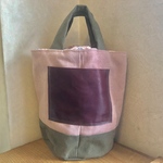 【値下げ！3800円→2800円】ビンテージ帆布のバケツ型バッグ（スモークピンク）