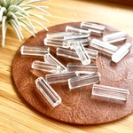 長方体のクリアガラスビーズ