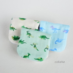 恐竜迷彩柄 ふわふわ&やわらかな８重ガーゼ ハンカチ♪3枚セット 入園入学