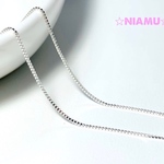 【Silver925ネックレス】45cm  ボックスチェーン　0.7mm幅　ハンドメイド素材 
