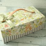 リバティ　持ち手付き2段道具箱　ワイルドフラワーズ