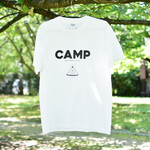 CAMP Tシャツ（メンズM／ホワイト✕ブラック）