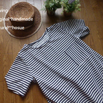 SALE*(M)ニットストライプlongTシャツ