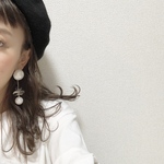 パール  ホワイト シルバー 大ぶり 秋 ピアス イヤリング