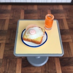 朝はパン派🍞ハムエッグトーストセット