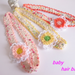 ベビー♥ ポコポコした　コットン糸の可愛いヘアバンド