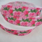 薔薇柄　グログラリボン　16ｍｍ　3ｍ