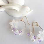【Jasmine Loop(ジャスミンループ)】～パープル～イヤリング・ピアス