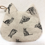 【送料無料】白猫ちゃん  猫ちゃん顔鍋敷き ポットマット  ストウブや小さめルクルーゼにも！