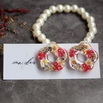 北欧風おはなモチーフ　ピアス/イヤリング