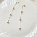 淡水パールロングピアス