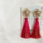 starとタッセルのピアス＊イヤリング