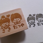 ウエディング ★新郎新婦似顔絵はんこ オーダーはんこ