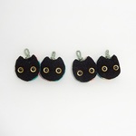 【🌴森〇工房🌺様オーダー】　ピアス用黒猫　2セット