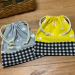 ＊キルマりぼんちょうちょのコップ袋＊チェック&ストライプ＊