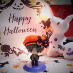 [受注制作]こえだらいずヘッドサイズ ハロウィンベレー帽(オレンジ)