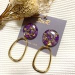 ドライフラワーレジンピアス✴︎イヤリング