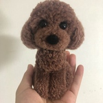 動物ぽんぽん トイプードル  茶色 キャメル