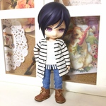 オビツ11サイズ服＊ロングカーデ×重ね着風タンクトップ×デニム3点セット