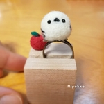 【ご依頼品】シマエナガとリングの止まり木🍎