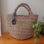 ライトパープルマルチカラー麻紐bag