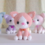 猫のあみぐるみ　＊ピーチ＊