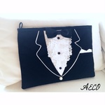 I ♥︎ tuxedo クラッチバッグ (black)