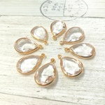 アクリルストーンチャーム 雫 10個 しずく14×22mm イヤリング ピアス パーツ