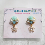 ☆ビジューとお花のイヤリング・ピアス　☆彡