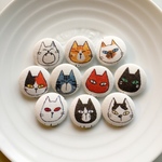 くるみボタン / 猫ボタン  27mm  10個セット