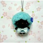 ✿あみぐるみ✿黒パグちゃんストラップ♪