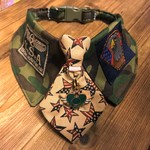犬の首輪　37～40　cocochanネクタイチョーカーNEO　ミリタリー・迷彩・イーグル・星条旗・軍隊
