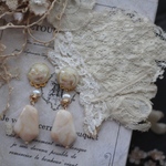 〈ホワイト〉macherie イヤリング/ピアス 