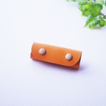＊　ハンドルカバー 持ち手カバー　＊　牛革　＊　濃キャメルオレンジ色　＊　　＊⑨＊